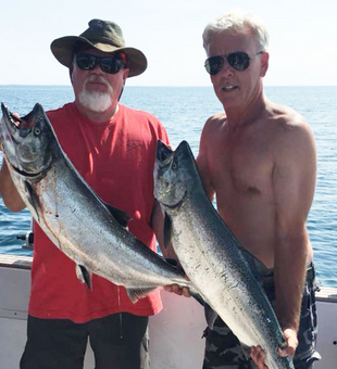 Salmon action heats up in Oswego, NY!